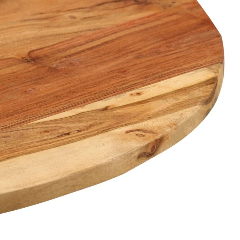 Table d'appoint console d'entrée meuble hauteur réglable en bois massif d'acacia et fonte DEC032317