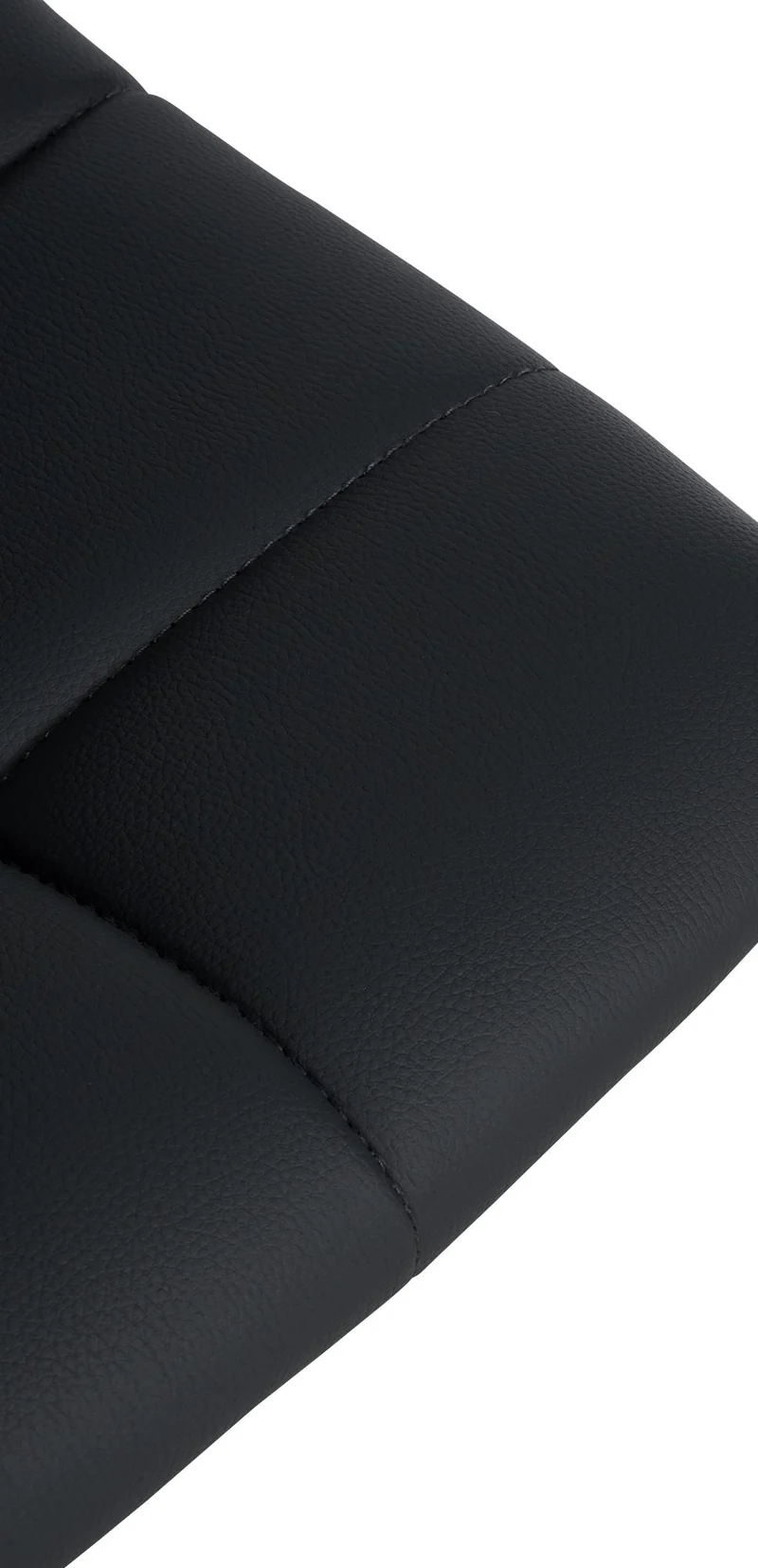 Lot de 2 tabourets de bar en synthétique noir base métal noir mat réglable en hauteur et repose-pieds TDB10637