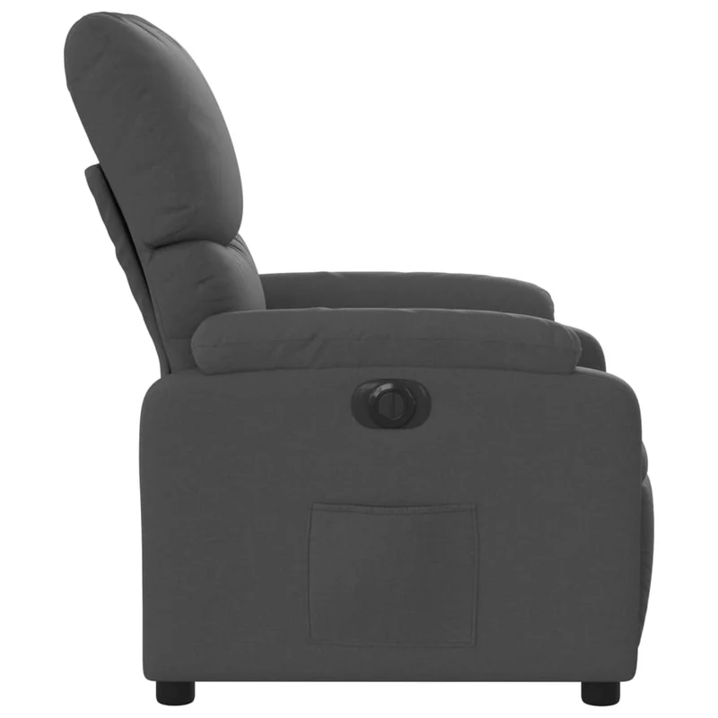 Fauteuil relax TV fonction de levage électrique très confortable en tissu gris foncé DEC028359