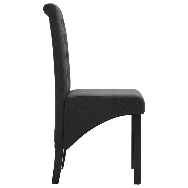Lot de 6 chaises de salle à manger cuisine design intemporel tissu gris foncé CDS022108