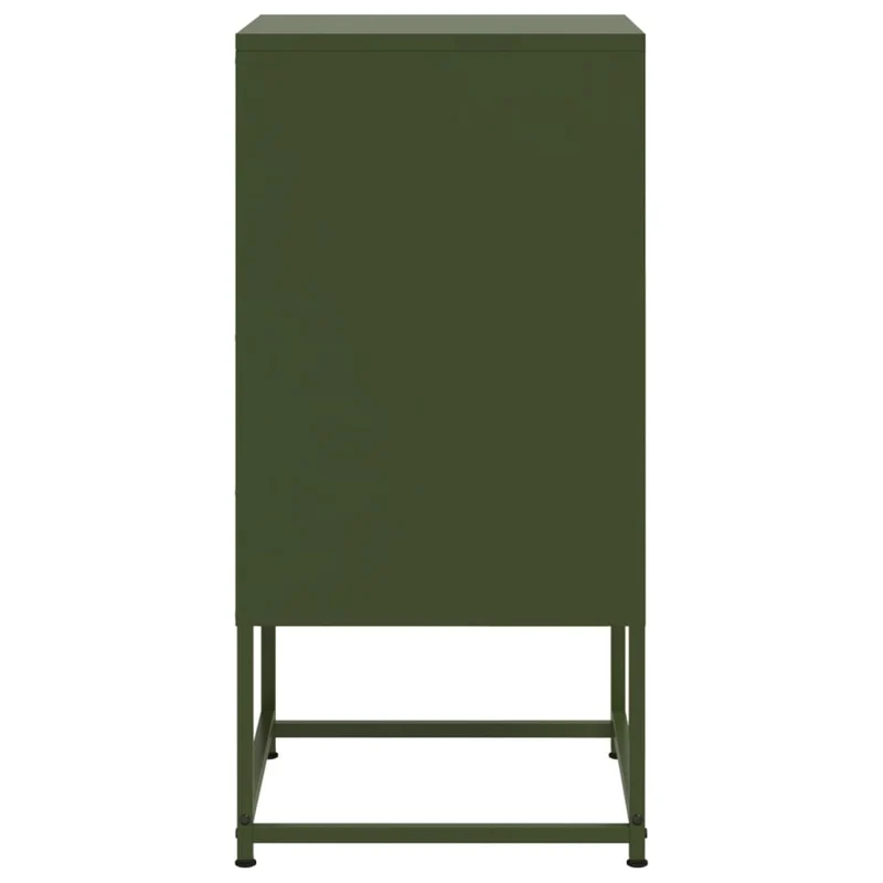 Lot de 2 tables de chevet avec compartiment avec porte 36 x 39 x 78 cm acier vert DEC035775