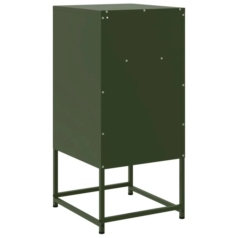 Lot de 2 tables de chevet avec compartiment avec porte 36 x 39 x 78 cm acier vert DEC035775