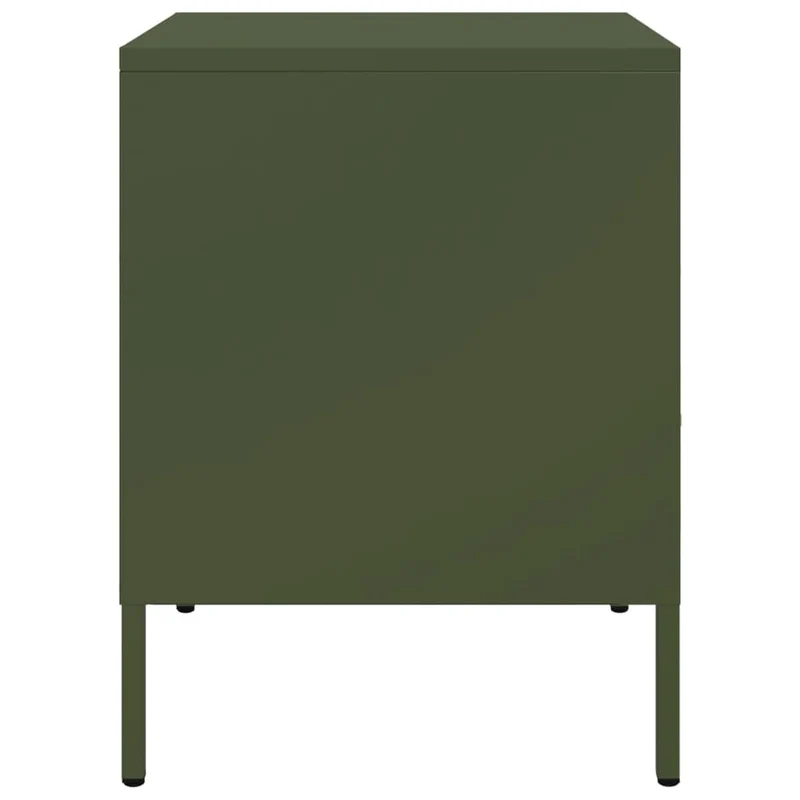 Lot de 2 tables de chevet avec tiroir 36 x 39 x 50,5 cm acier vert DEC035765