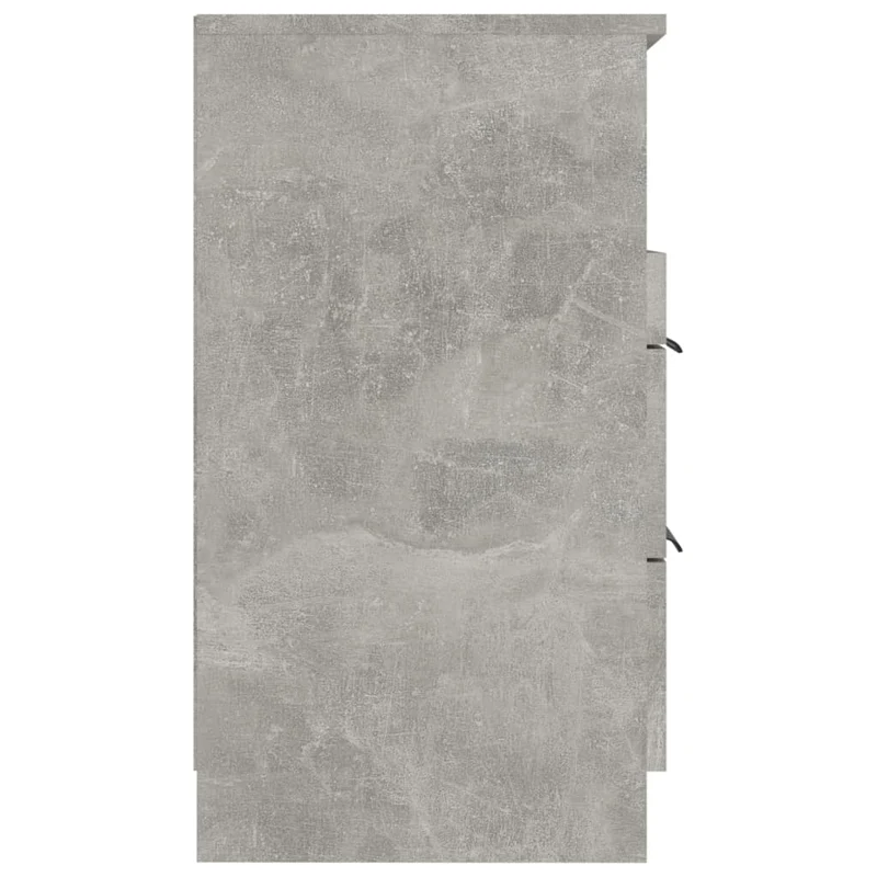 Table de chevet avec 2 tiroirs et 1 compartiment 40 x 36 x 65 cm bois d'ingénierie gris DEC034060