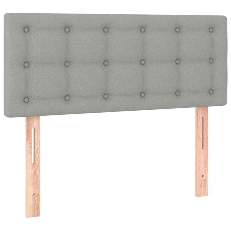 Tête de lit accessoire couchage chambre à coucher meuble 80 x 5 x 78/88 cm tissu gris clair TDL0203220