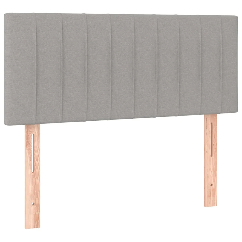 Tête de lit accessoire couchage chambre à coucher meuble à LED 90 x 5 x 78/88 cm tissu gris clair TDL0201239