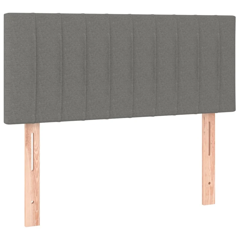 Tête de lit accessoire couchage chambre à coucher meuble à LED 90 x 5 x 78/88 cm tissu gris foncé TDL0201002