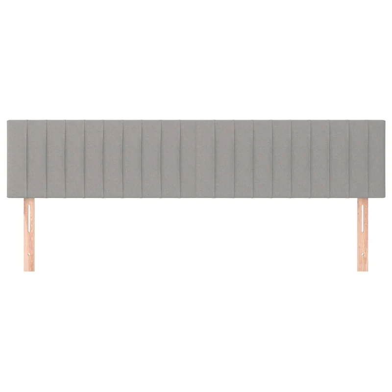 Tête de lit accessoire couchage chambre à coucher meuble en 2 parties 100 x 5 x 78/88 cm tissu gris clair TDL0206456
