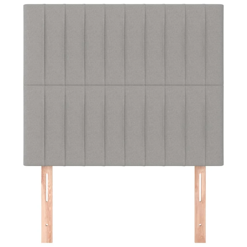 Tête de lit accessoire couchage chambre à coucher meuble en 2 parties 100 x 5 x 78/88 cm tissu gris clair TDL0206453