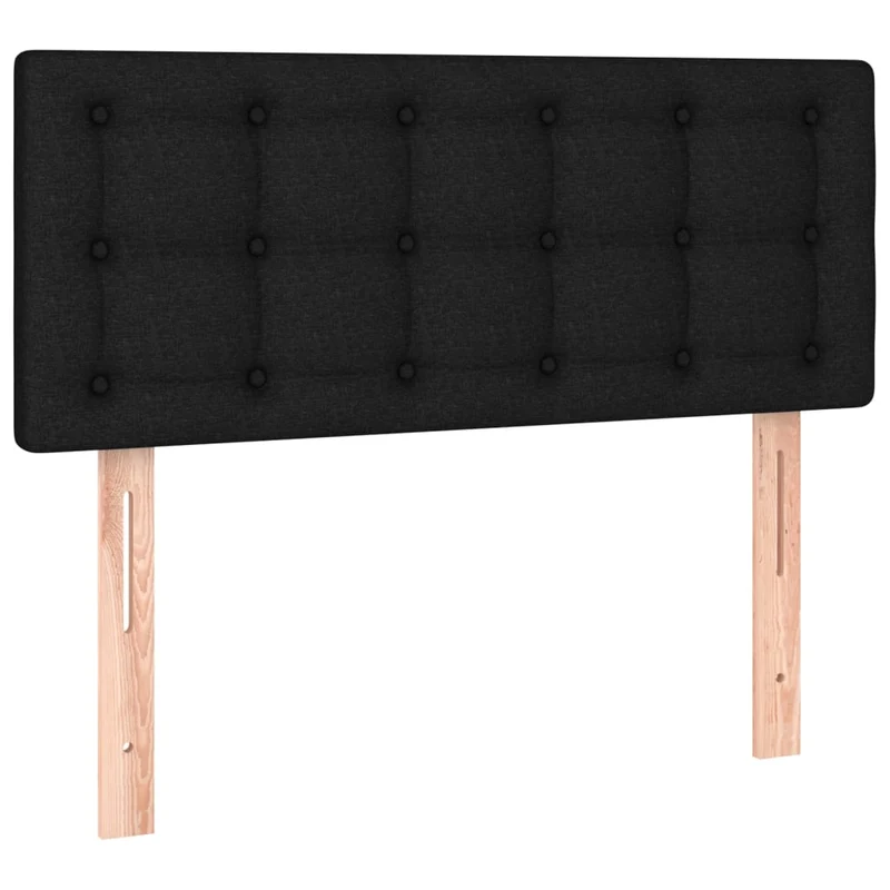 Tête de lit accessoire couchage chambre à coucher meuble à LED 90 x 5 x 78/88 cm tissu noir TDL0200535