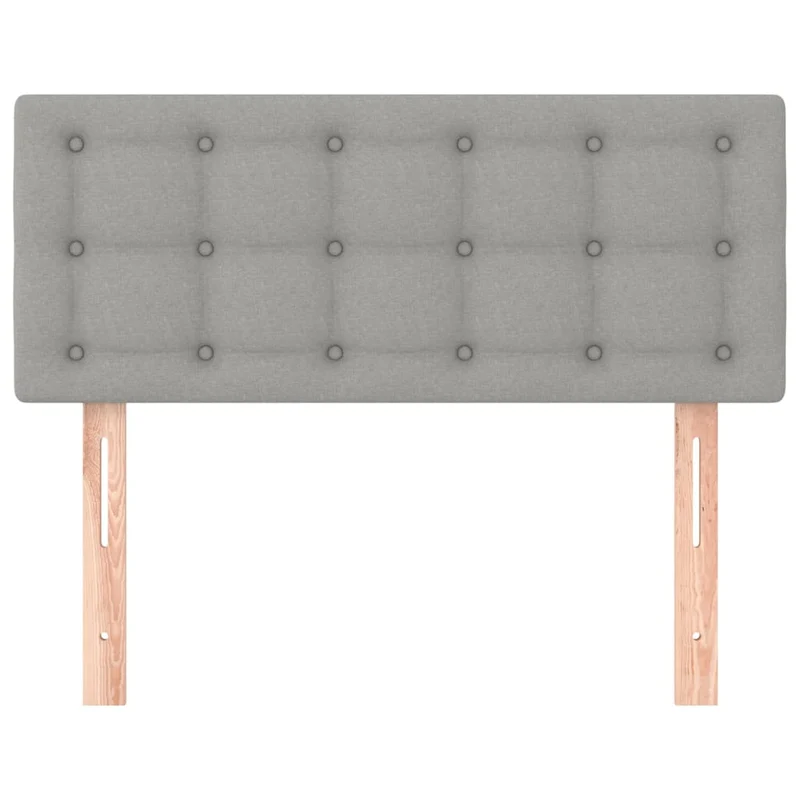 Tête de lit accessoire couchage chambre à coucher meuble 100 x 5 x 78/88 cm tissu gris clair TDL0203231