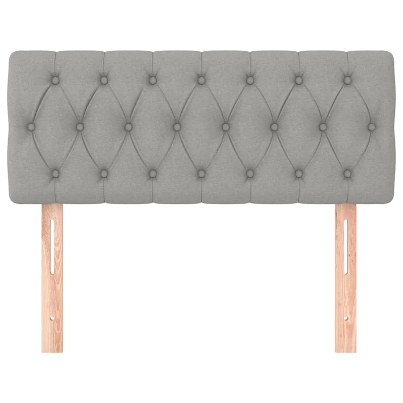 Tête de lit accessoire couchage chambre à coucher meuble 100 x 7 x 78/88 cm tissu gris clair TDL0203223