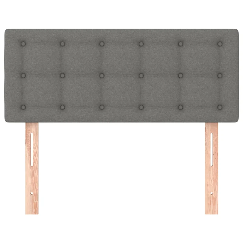 Tête de lit accessoire couchage chambre à coucher meuble 100 x 5 x 78/88 cm tissu gris foncé TDL0203195