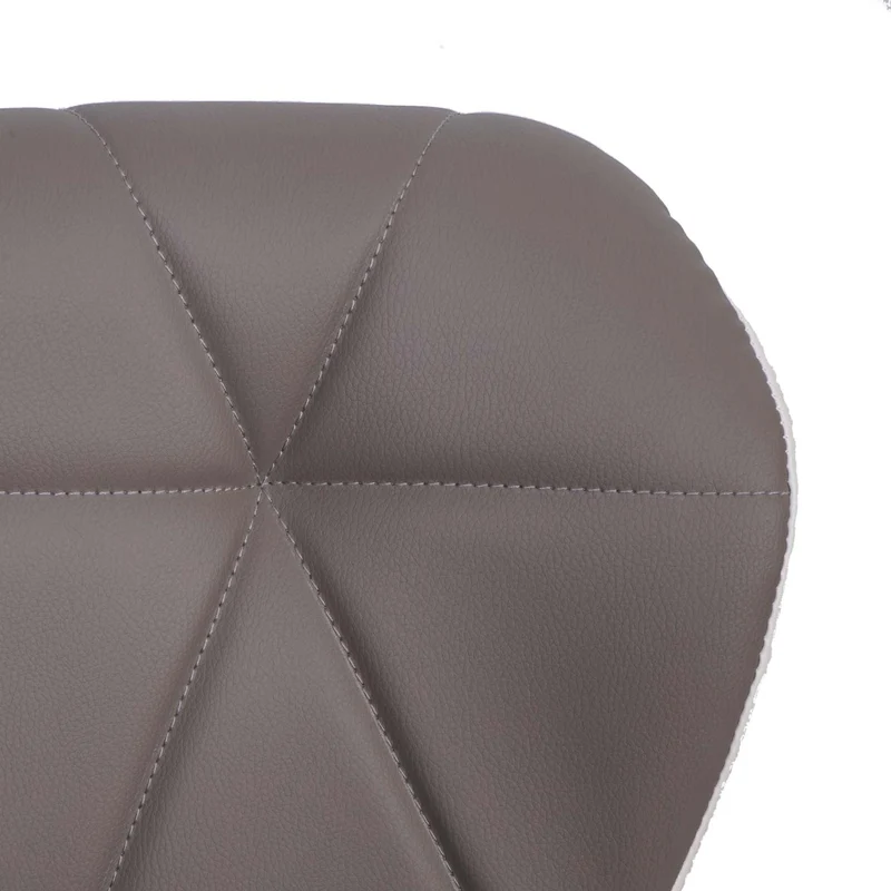 Tabouret de bar chaise de comptoir hauteur réglable en synthétique taupe gris cadre en acier chromé 04_0005263