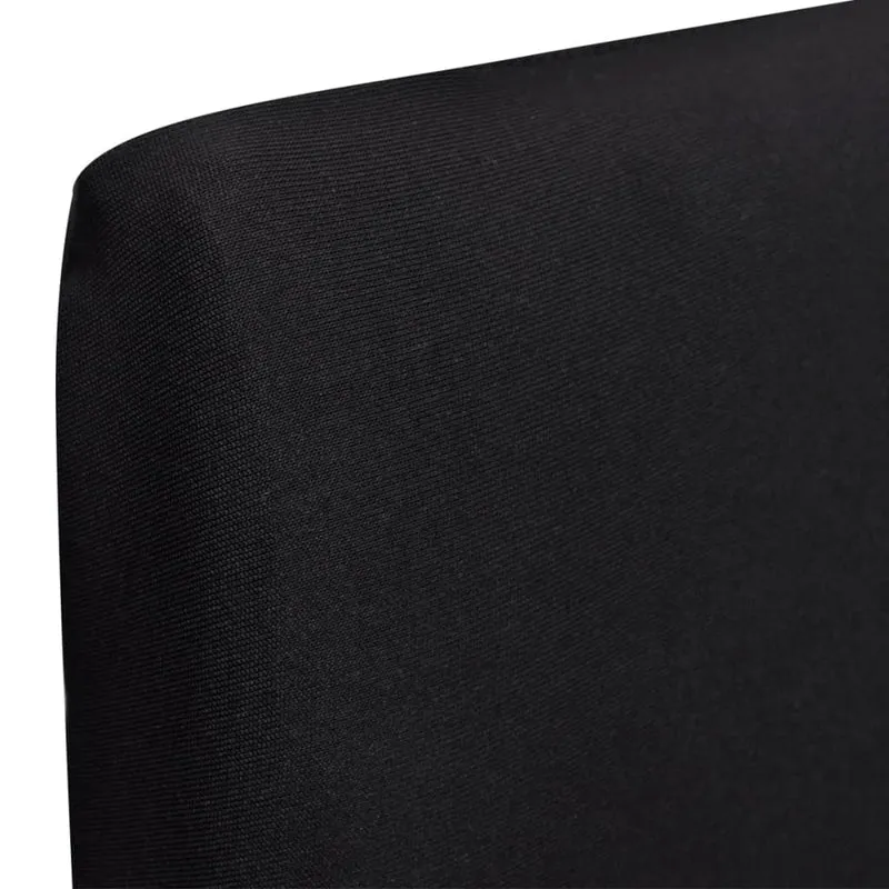 Housse de chaise droite extensible 4 pcs noir DEC022368