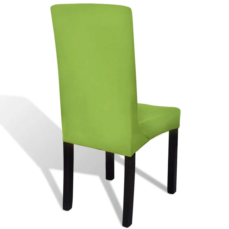 Housse de chaise droite extensible 4 pcs vert DEC022376