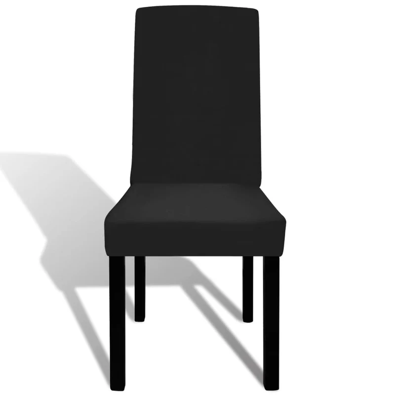 Housses extensibles de chaise 6 pièces Noir DEC022288
