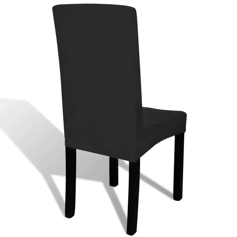 Housses extensibles de chaise 6 pièces Noir DEC022288