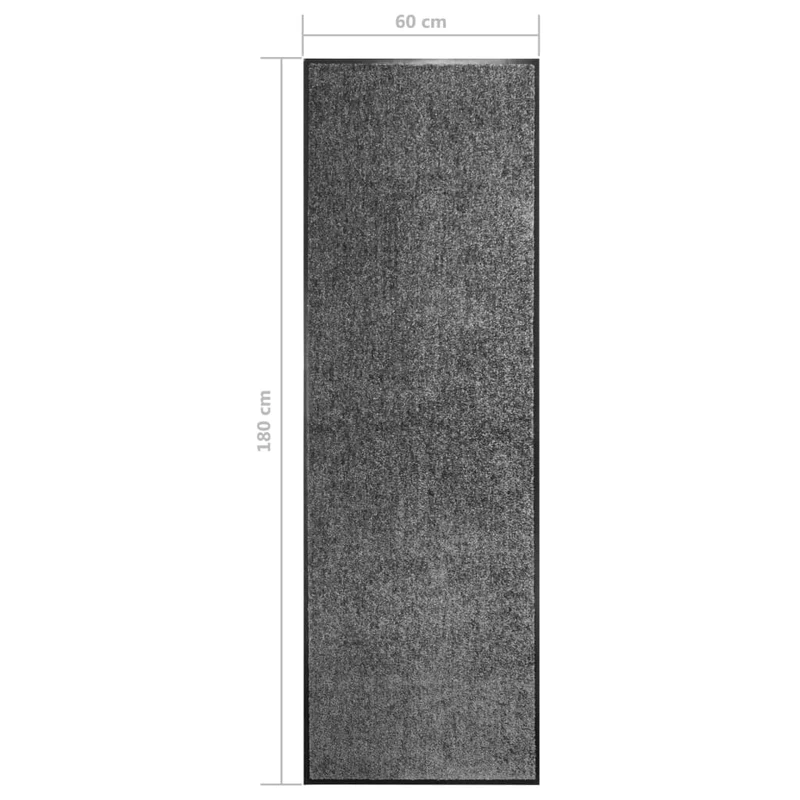 Paillasson lavable Anthracite 60x180 cm DEC023180