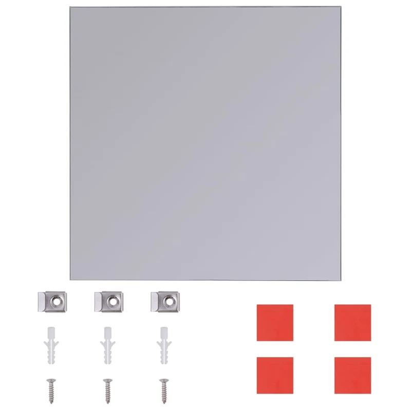 Set de 16 carreaux de miroir avec bandes adhésives DEC022833