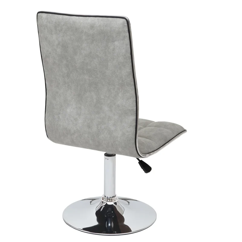 Lot de 2 chaises de salle à manger cuisine ajustable à hauteur variable tissu gris 04_0000222