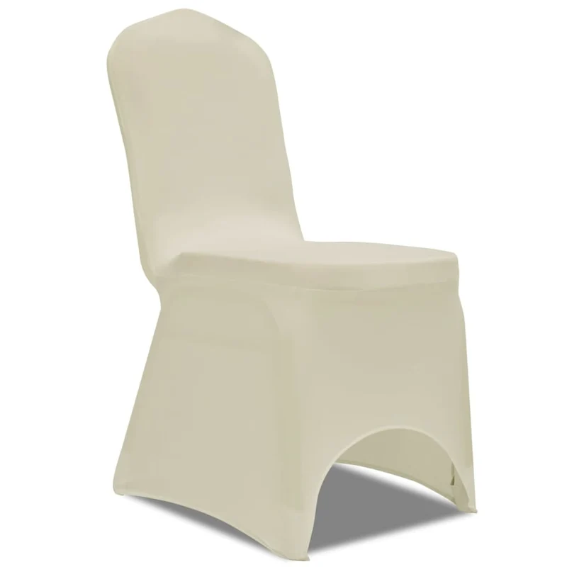 Housses élastiques de chaise Crème 18 pièces DEC022536