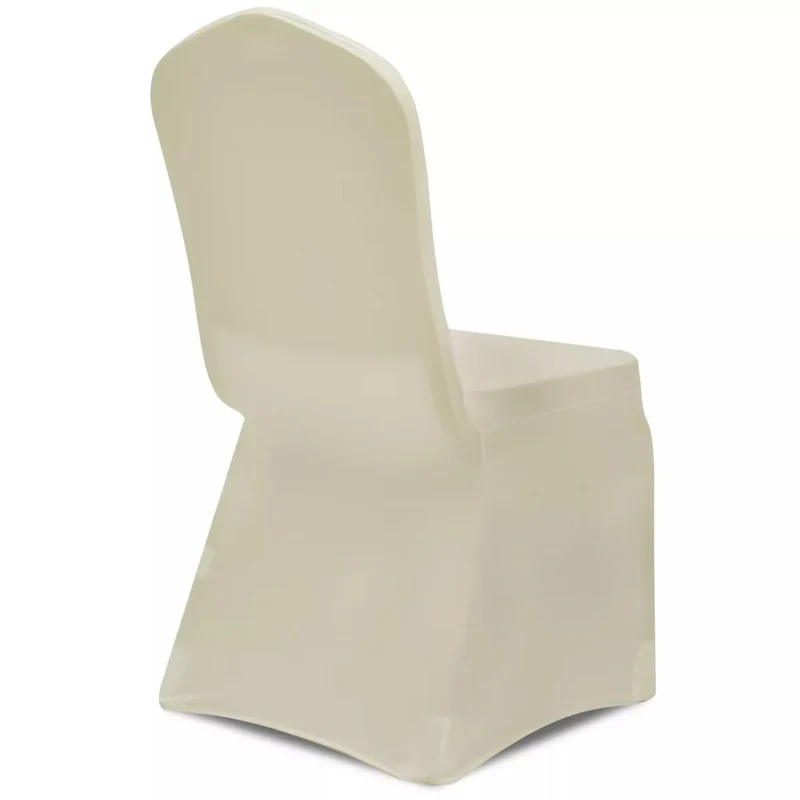 Housse crème extensible pour chaise 6 pièces DEC022490