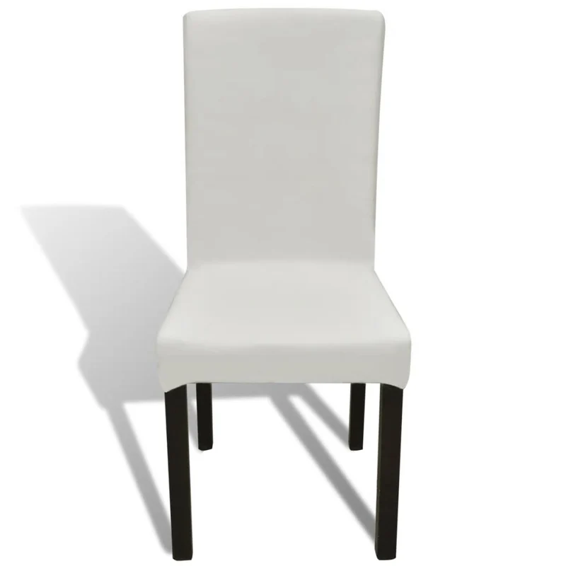 6 housses de chaise dos droit extensibles crème DEC022290