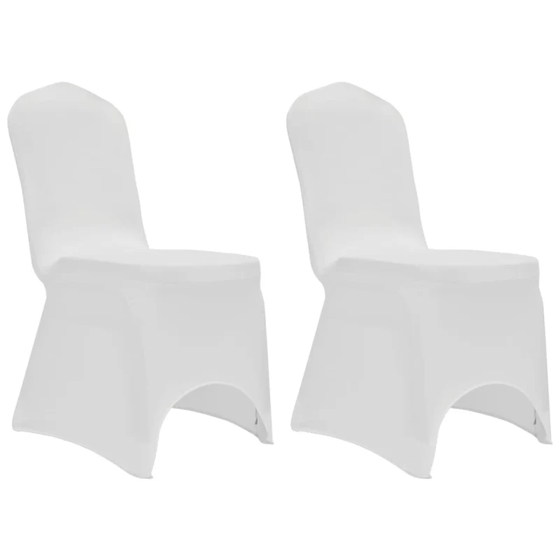 Housses élastiques de chaise Blanc 12 pièces DEC022523