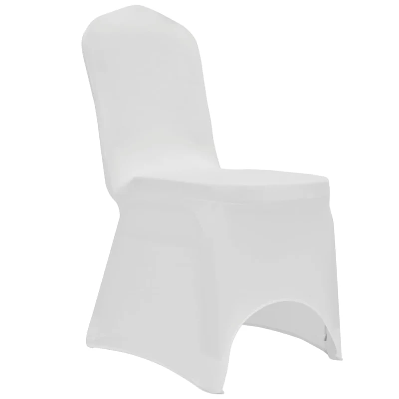 Housses élastiques de chaise Blanc 12 pièces DEC022523