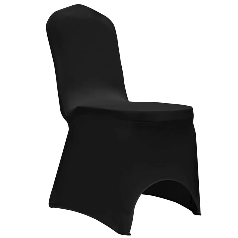 Housses élastiques de chaise Noir 12 pièces DEC022524
