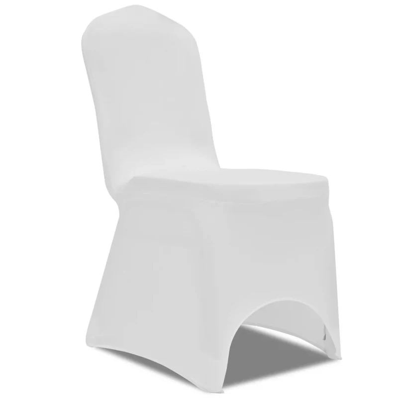 Housse blanche extensible pour chaise 6 pièces DEC022488
