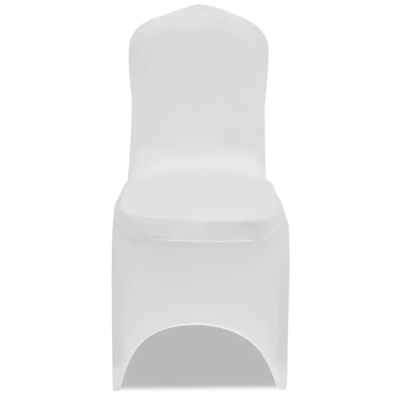 Housse blanche extensible pour chaise 6 pièces DEC022488