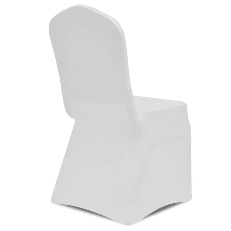 Housse blanche extensible pour chaise 6 pièces DEC022488