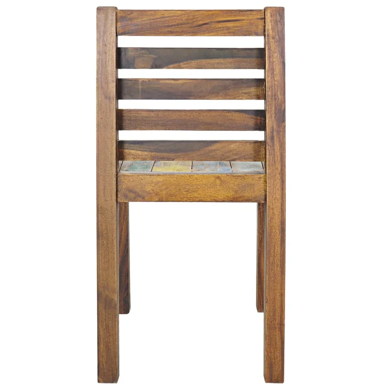 Lot de 4 chaises de salle à manger cuisine bois de récupération solide design vintage CDS021332