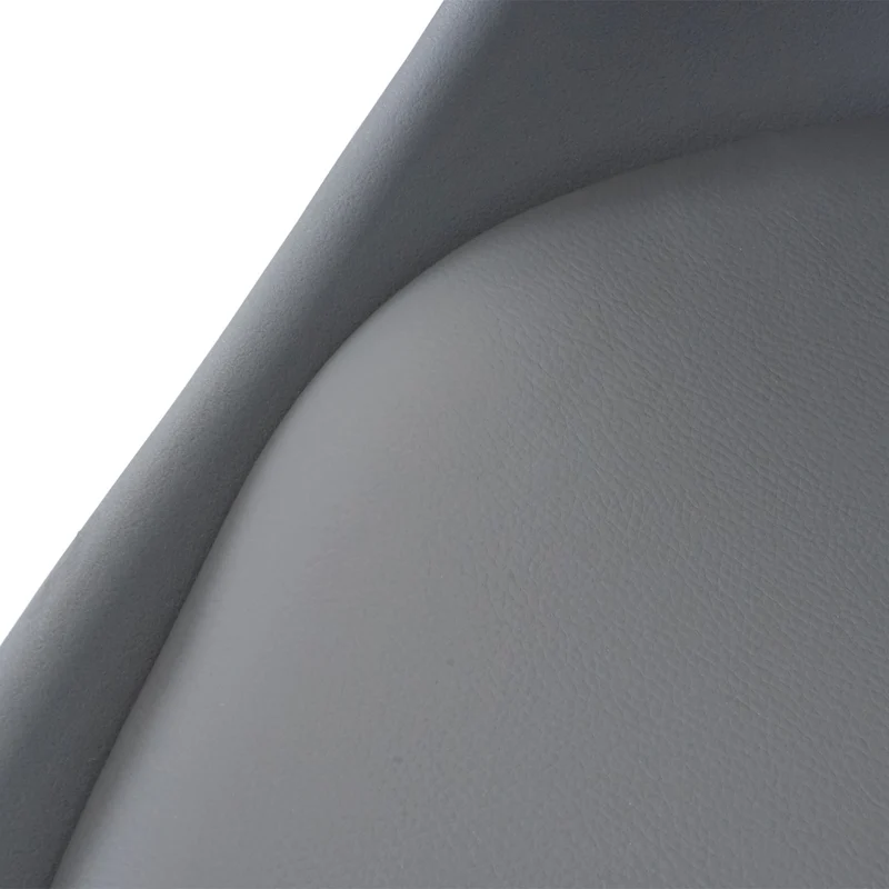 Chaise pivotante cuisine salle à manger réglable en hauteur synthétique gris foncé pied chromé 04_0002036