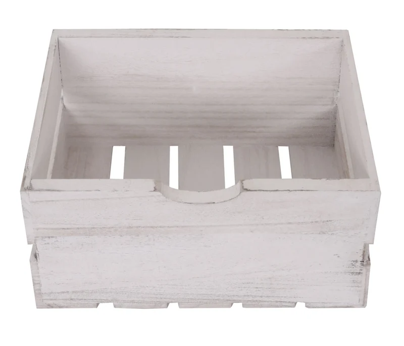 Petit meuble de rangement table de chevet en bois style vintage 2 tiroirs 36x32x26cm blanc 04_0002484