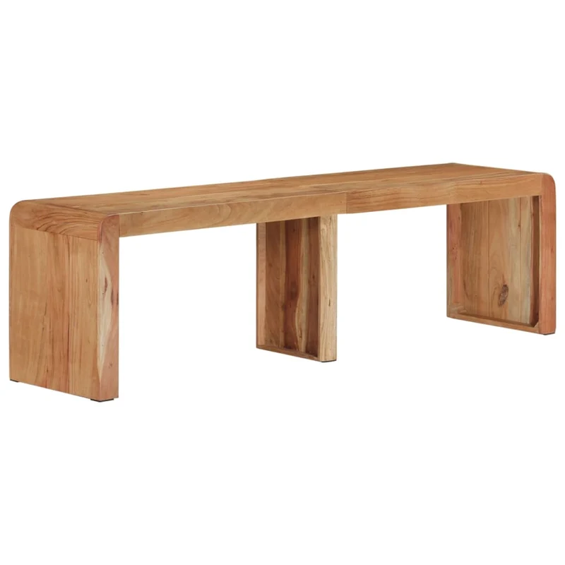 Banc style rustique 160 x 38 x 45 cm bois massif d'acacia brun DEC024998