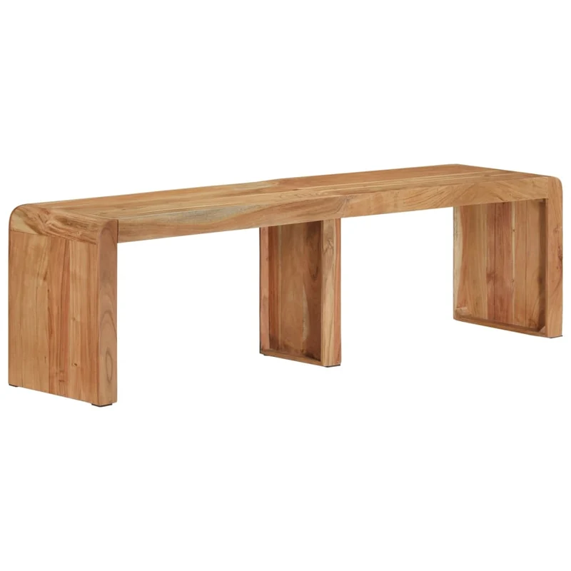 Banc style rustique 160 x 38 x 45 cm bois massif d'acacia brun DEC024998