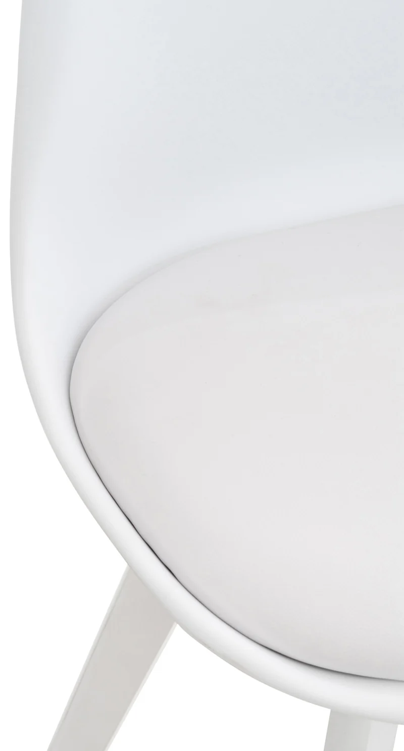 Lot de 4 chaises de salle à manger cuisine design moderne synthétique blanc 10_0001383