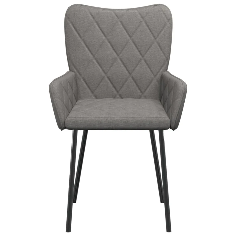 Set de 2 chaises de salle à manger gris clair tissu gris DEC025511