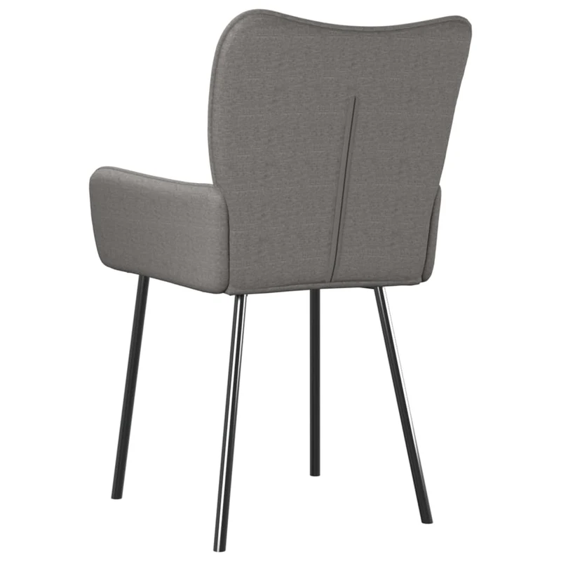 Set de 2 chaises de salle à manger gris clair tissu gris DEC025511