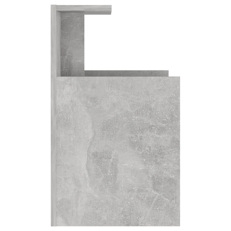 Lot de 2 tables de chevet avec étagères 40 x 35 x 60 cm aggloméré gris DEC035377