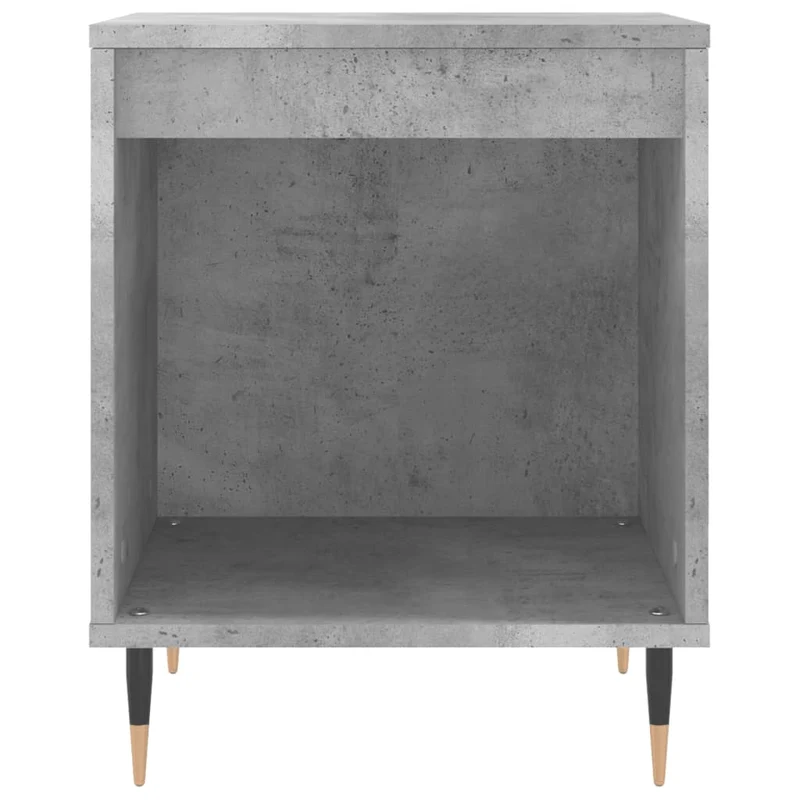 Lot de 2 tables de chevet avec compartiment ouvert 40 x 35 x 50 cm bois d’ingénierie gris DEC035373