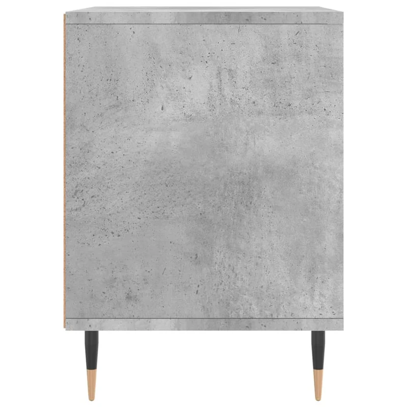 Lot de 2 tables de chevet avec compartiment ouvert 40 x 35 x 50 cm bois d’ingénierie gris DEC035373