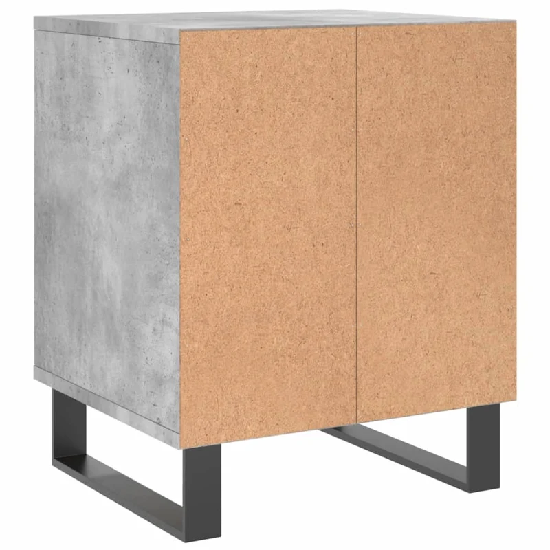 Lot de 2 tables de chevet avec compartiment ouvert 40 x 35 x 50 cm bois d’ingénierie gris DEC035371