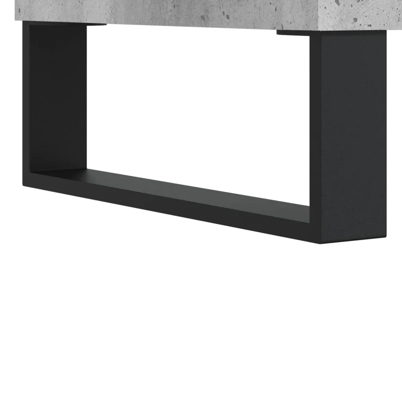 Lot de 2 tables de chevet avec compartiment ouvert 40 x 35 x 50 cm bois d’ingénierie gris DEC035371