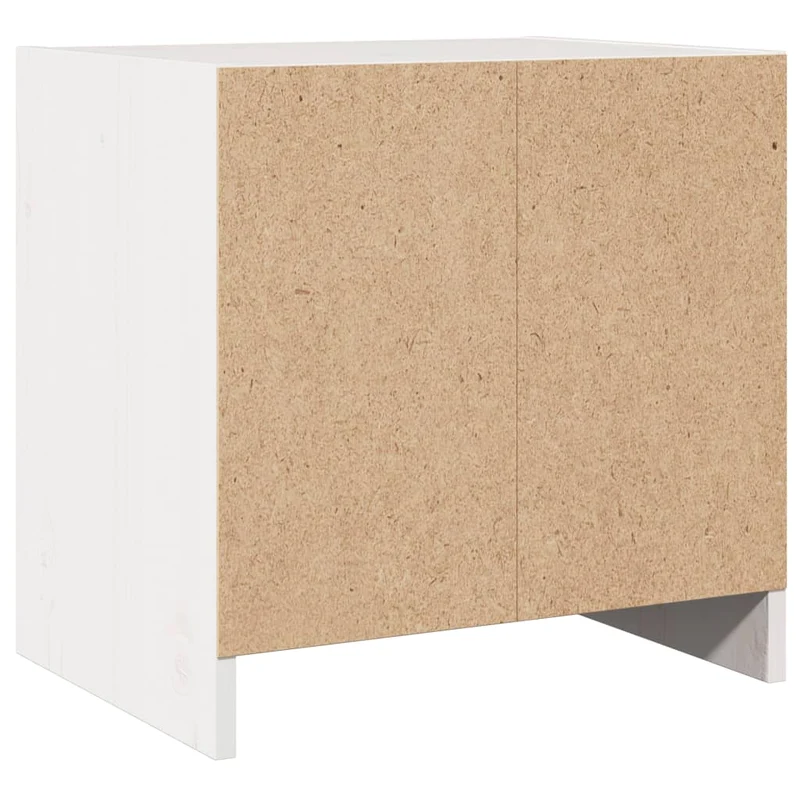 Lot de 2 tables de chevet avec compartiment avec porte 40 x 30,5 x 40 cm bois de pin blanc DEC034884