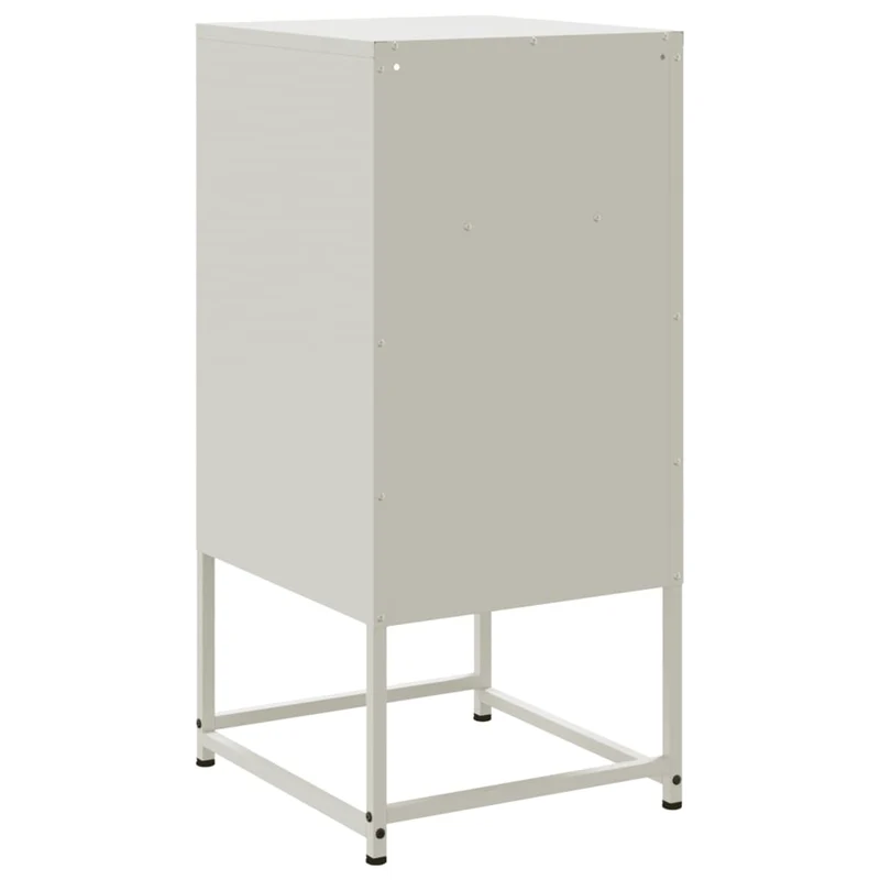 Lot de 2 tables de chevet avec compartiment avec porte 36 x 39 x 78 cm acier blanc DEC034876