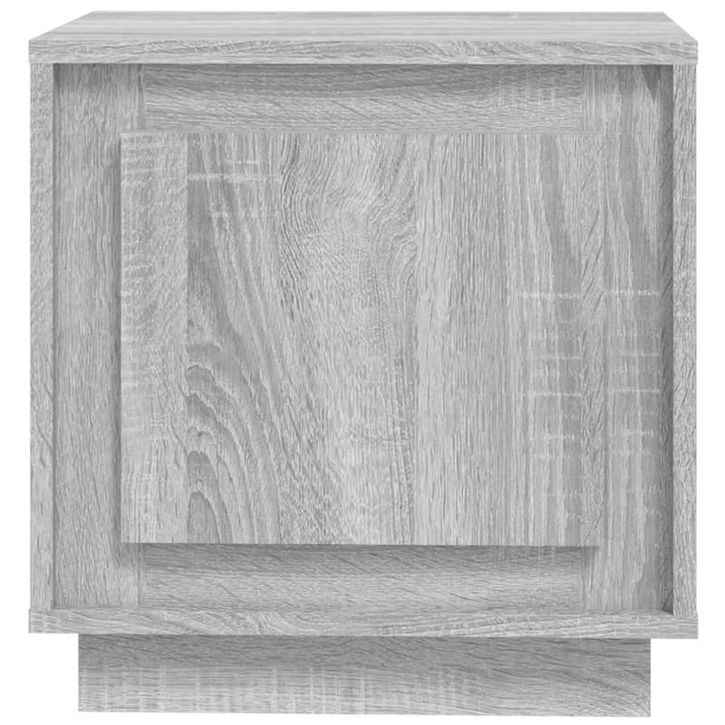 Table de chevet avec compartiment avec porte 44 x 35 x 45 cm bois d'ingénierie gris DEC034667